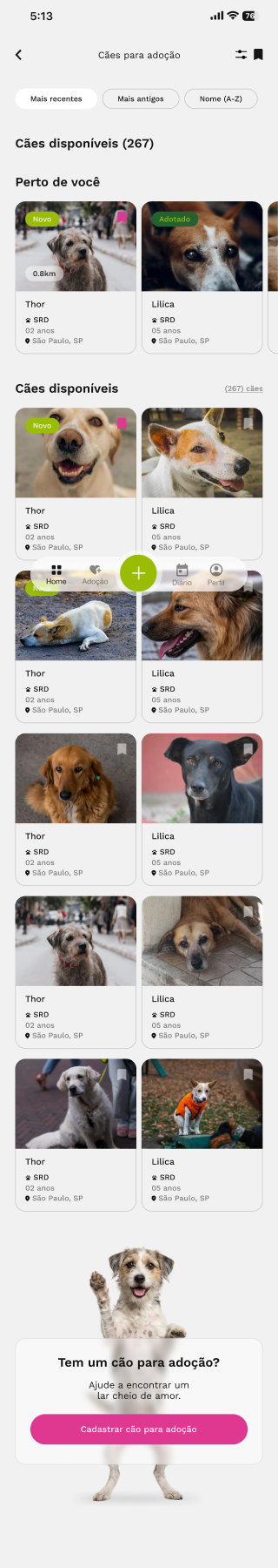 Tela Adoção do Amor de Cão