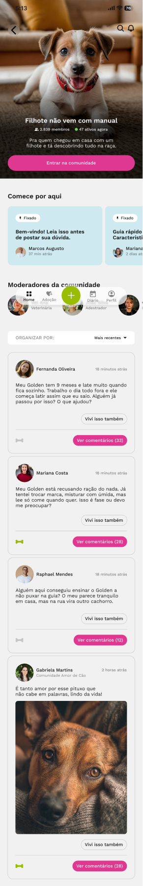 Tela Comunidades do Amor de Cão