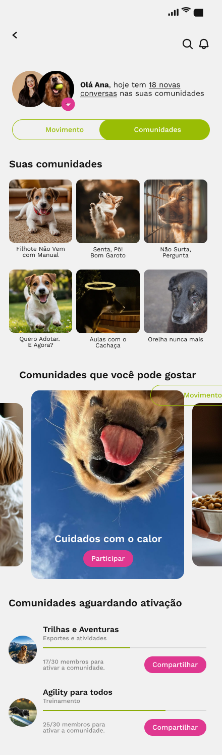 Tela Home do Amor de Cão